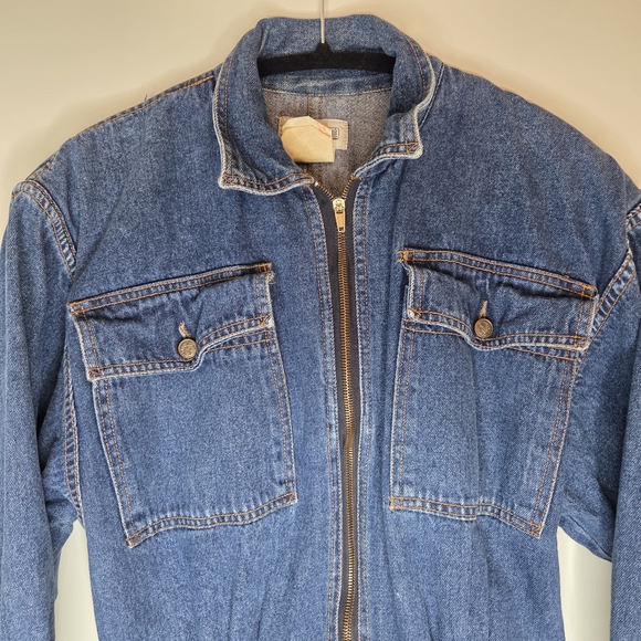 Vintage 80s 19th Avenue Denim Dress Full Zip Size 12 - Picture 6 of 13